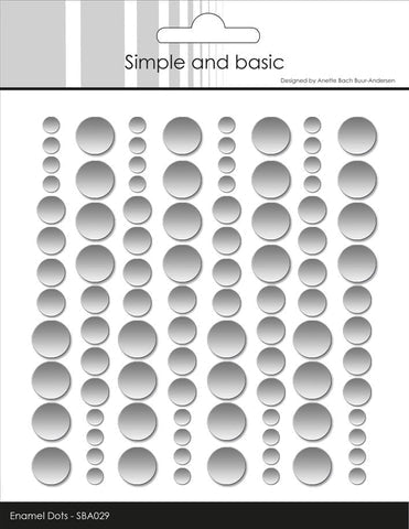 Simple and Basic Enamel Dots "Metallic Silver, matt 029" (Ny farge!)