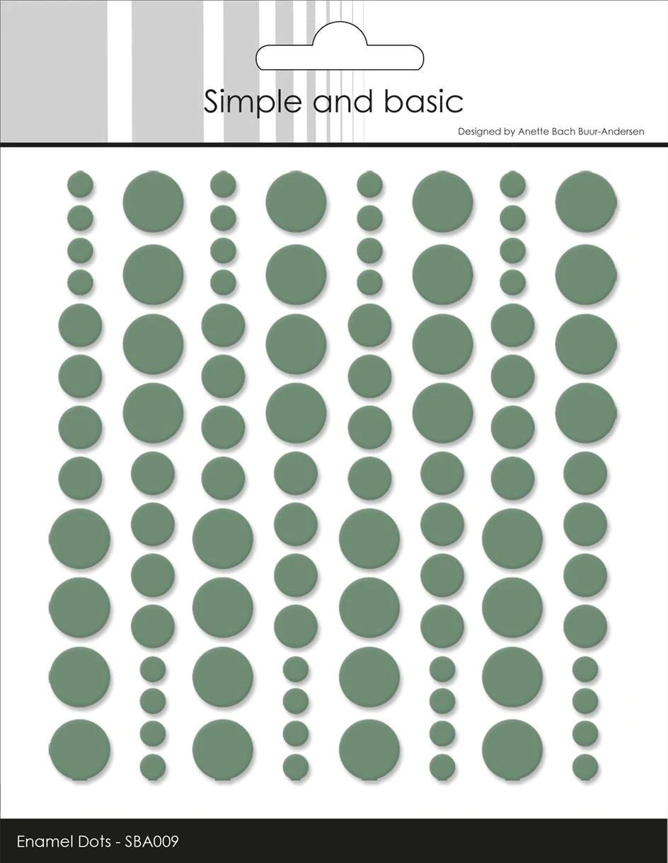 Simple and Basic Enamel Dots "Eucalyptus 009"