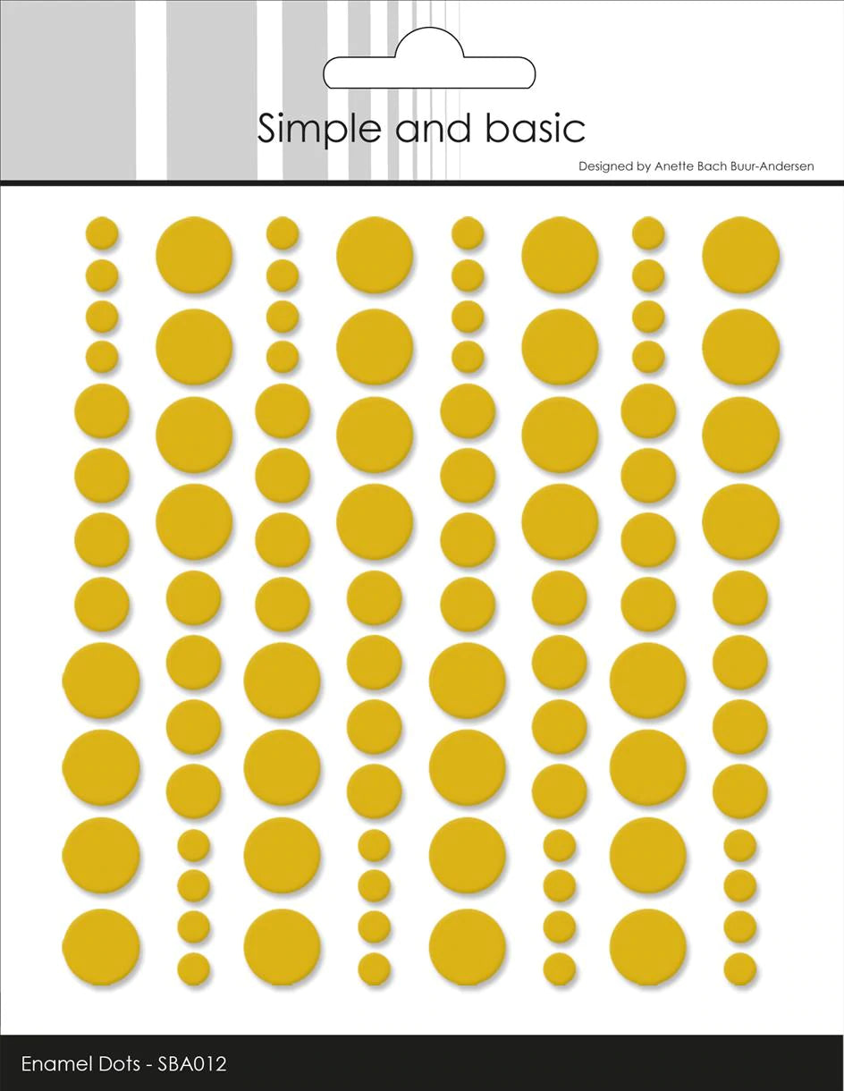 Simple and Basic Enamel Dots "Mustard 012"