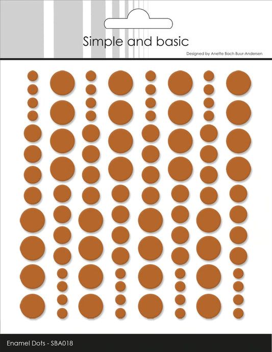 Simple and Basic Enamel Dots "Cognac 018"