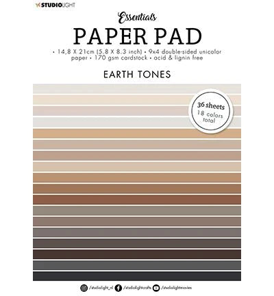 Studio Light Paper Pad A5 "Earth Tones" Kartong