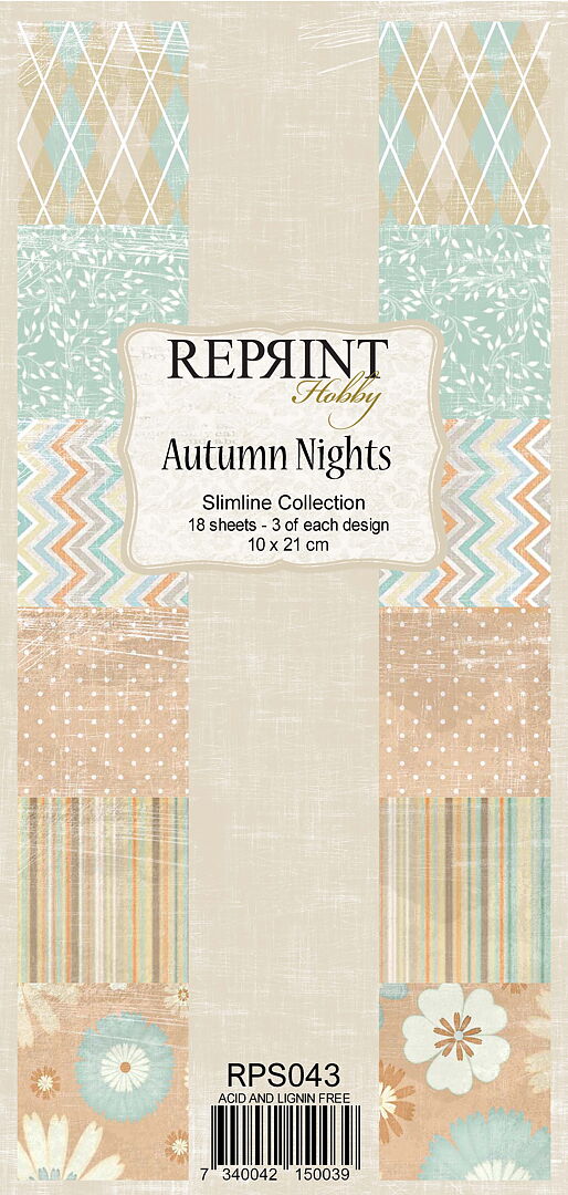 Reprint Hobby Papir "Autumn Nights" Slimline