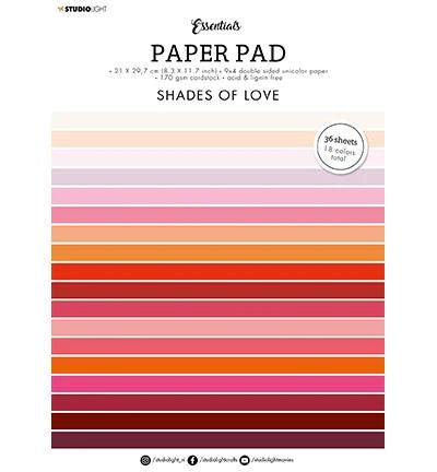 Studio Light Paper Pad A4 "Shades of Love" Kartong