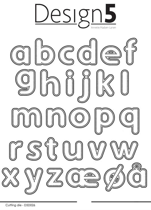 Design5 Dies, "Dotted Alphabet" (små bokstaver)