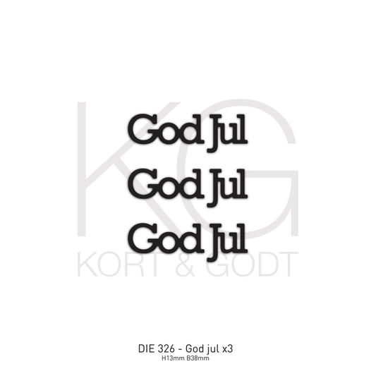 Kort & Godt Dies "God Jul x 3"