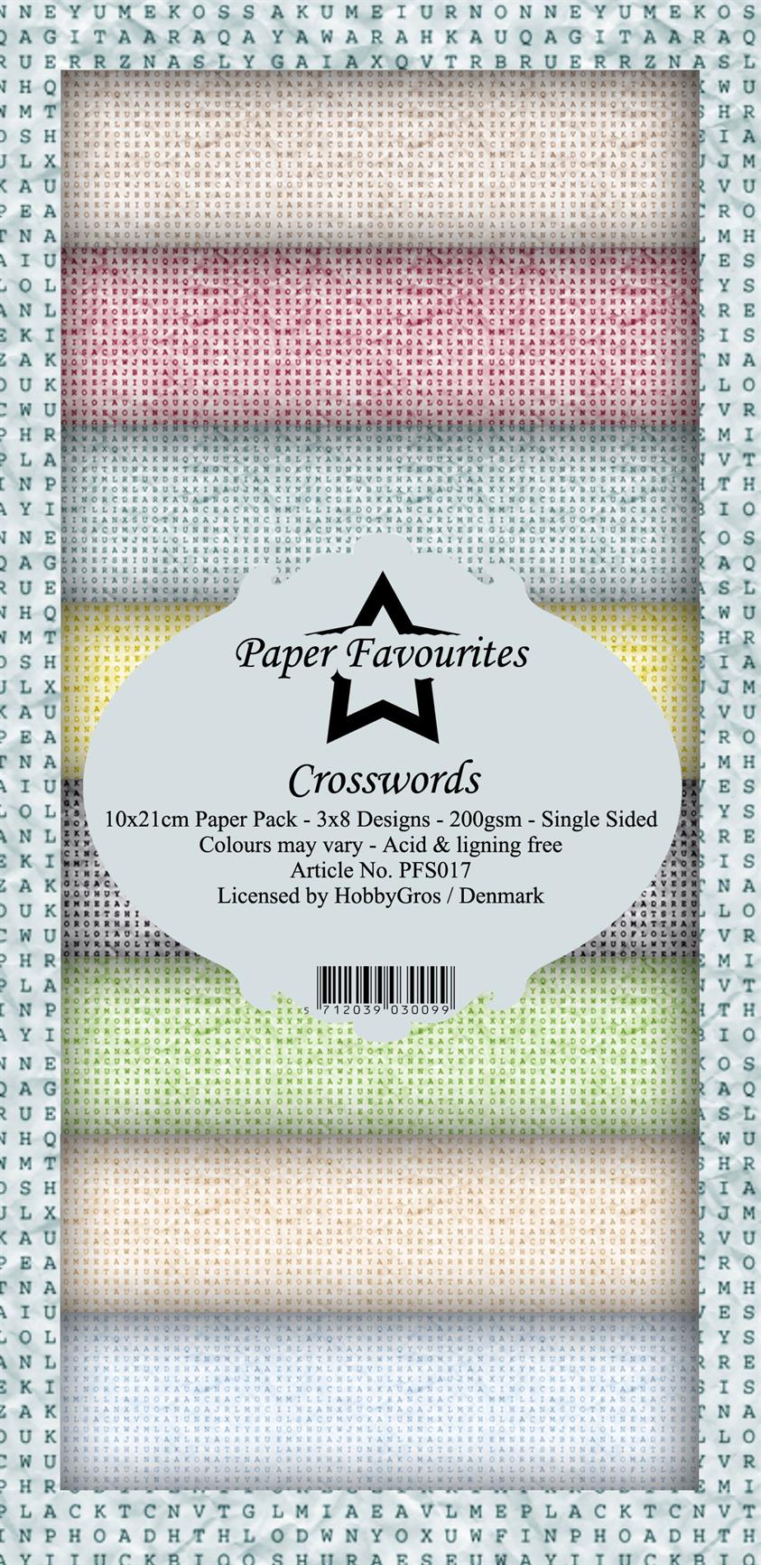 Paper Favourite "Crosswords" Slimline papir