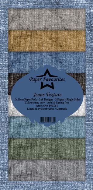 Paper Favourite "Jeans Texture" Slimline papir