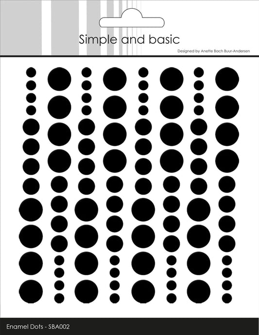 Simple and Basic Enamel Dots "Jet Black 002"
