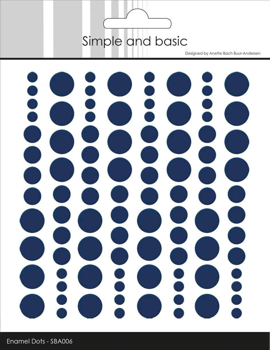 Simple and Basic Enamel Dots "Dark Blue 006"