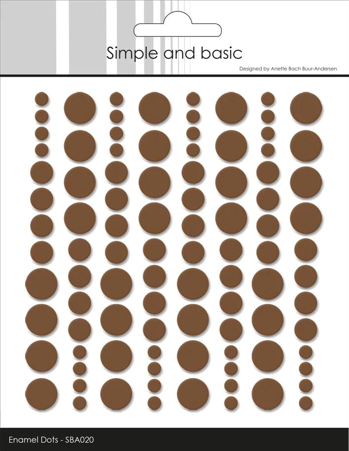 Simple and Basic Enamel Dots "Chocolate Brown 020" (Ny farge!)