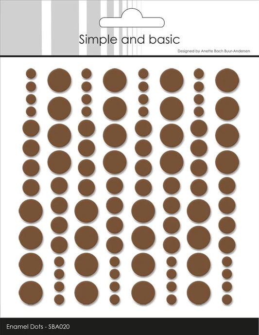 Simple and Basic Enamel Dots "Chocolate Brown 020" (Ny farge!)