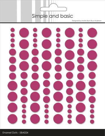 Simple and Basic Enamel Dots "Wine 024» (Ny farge!)
