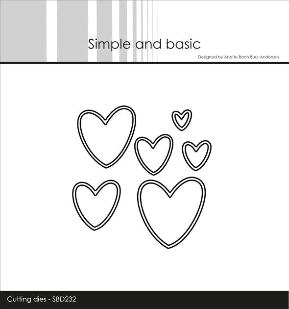 Simple and Basic die "Outline Hearts"